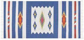 Bavlnený kelímový koberec 80 x 150 cm viacfarebný VARSER Beliani