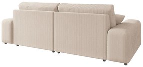 Béžová menčestrová rohová pohovka (variabilná) Justin – Ropez