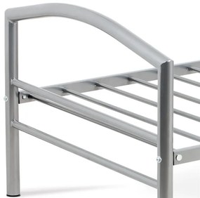 Autronic BONTEC Jednolôžková posteľ 94x207cm, kov, čierna, BED-1900 BK Farba: Biela