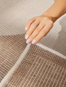 NORTHRUGS, Kusový koberec Duet Bowen 106245 Beige/White - na von aj na doma, 120x170, béžová, chodba / predsieň