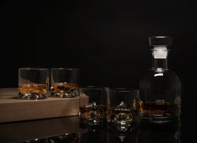 Karafa na whisky The Peaks s pohárikmi 5 dielov