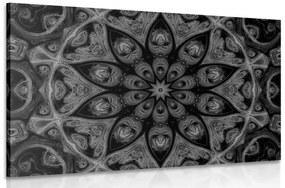 Obraz hypnotická Mandala v čiernobielom prevedení