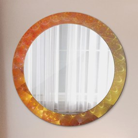 Okrúhle ozdobné zrkadlo na stenu Špirálová abstrakcia fi 70 cm