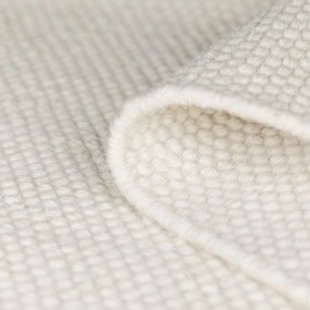 My Flair, Kusový koberec Wooly Dreamscape naturweiß kruh, 100x100 (priemer) kruh, biela, chodba / predsieň