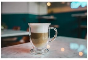 Sada 2 pohárov na Latte z dvojitého skla Vialli Design, 250 ml