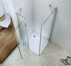 Mexen Roma, sprchovací kút 105 (dvere) x 60 (stena) cm, 6mm číre sklo, chrómový profil, 854-105-060-01-00