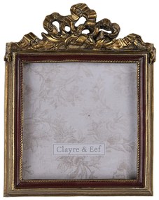 Zlatý zdobený fotorámik vo vintage štýle - 9 * 1 * 11 cm / 7 * 7 cm