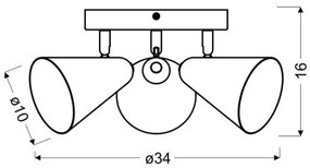Bodové svietidlo AMOR 3xE14/40W/230V ružová