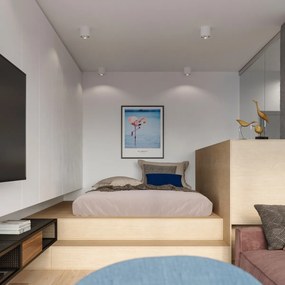 Stropné svietidlo Tiube, 1x biele kovové tienidlo