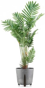 PLASTOVÝ KVETINÁČ MOSS 34X32 CM IMITÁCIA BETÓNU SIVÁ