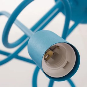 LED Detský prisadený luster OXFORD 3xE27/15W/230V modrý