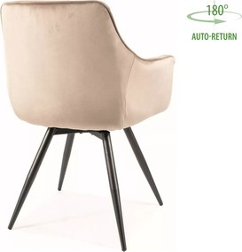 SI Mango Velvet stolička tmavá béžová