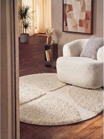 Krémový ručne tkaný okrúhly koberec ø 200 cm Lambeth Jasper – Ted Baker