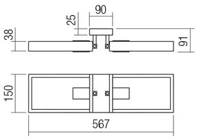 Redo 01-1968 - Stropné svietidlo TIMBER 2xE27/42W/230V buk