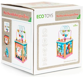 Vzdelávacia drevená kocka, triedička mula ECOTOYS