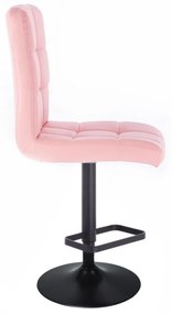 LuxuryForm DESIGN Barová stolička TOLEDO na čiernom tanieri - ružová