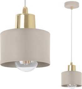 Závesné svietidlo Panta, 1x béžové kovové tienidlo, g