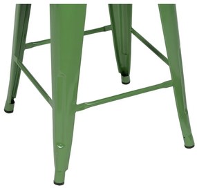 Zelené kovové barové stoličky v súprave 2 ks (výška sedadla 61 cm) – Ixia