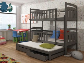 Detská posteľ 90 x 190 cm VIOLA (s roštom a úl. priestorom) (grafit). Vlastná spoľahlivá doprava až k Vám domov. 1013222