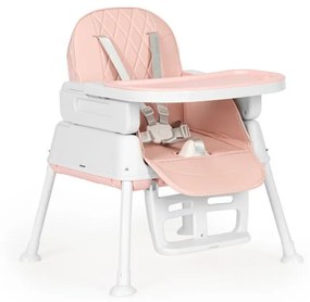 Detská stolička na kŕmenie 3v1 skladacia Ecotoys Pink