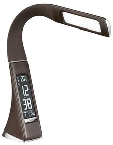 Solight WO46-H - LED stolná lampa stmievateľná s displejom LED/6W/230V hnedá