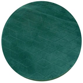 TZ Smaragdový okrúhly koberec 3D Rabbit Rozmer: 120