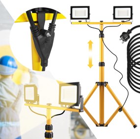 Toolight Toolight, Halogénová LED stavebná lampa na statíve 2x50W, RSL005-2x50N, OSW-10204