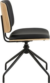 Čierna jedálenská stolička Owen – Actona