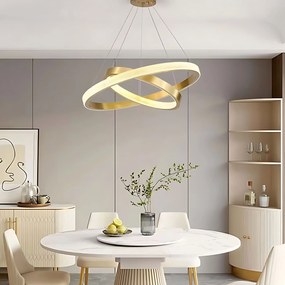 Toolight Toolight, LED stropné svietidlo 60cm, 55W, 3500lm + diaľkové ovládanie, APP1772-CP, zlatá matná, OSW-06351