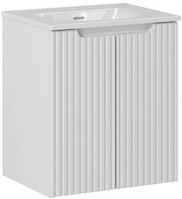 Závesná skrinka Nova White II so zápustným umývadlom 50 cm biela