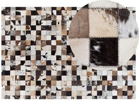 Kožený koberec 140 x 200 cm viacfarebný CERLI Beliani