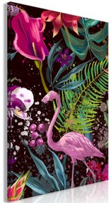 Artgeist Obraz - Flamingo Land (1 Part) Vertical Veľkosť: 80x120, Verzia: Na talianskom plátne