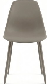 Jedálenská stolička OSAKA plastová, šedohnedá