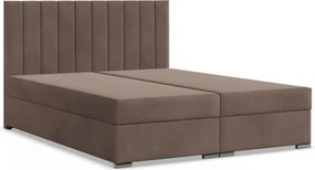 Manželská posteľ AGEN Velvet 180×200 cm hnedá