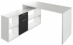 Kondela PC stôl, NOE NEW, biela/čierna