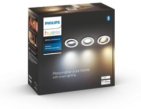 Philips Hue Milliskin zapustené LED 3ks okr. biela