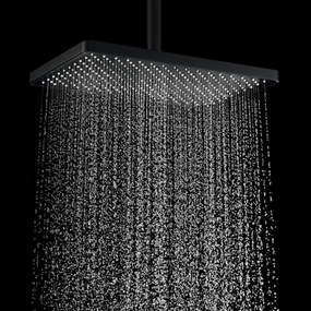 KIELLE Vega horná sprcha 1jet, 360 x 240 mm, matná čierna, 20118014