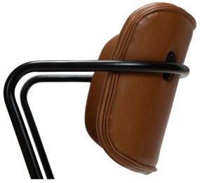 Hnedá stolička z imitácii kože DAN-FORM Denmark Zed