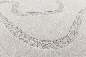 Koberec Agnella Morphic Blooms svetlosivý