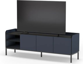 Modrý TV stolík 160x55x42 cm Adara – Marckeric