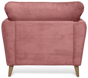 Ružové menčestrové kreslo Paris – Scandic
