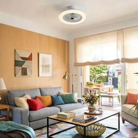 LED stropné svietidlo otočné o 360 ° s ventilátorom 2v1