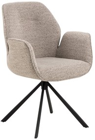 Tmavosivé čalúnené jedálenské kreslo Aura – Actona