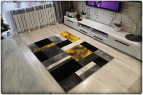 Dekorstudio Moderný koberec SUMATRA - Žltý vzor Rozmer koberca: 140x190cm