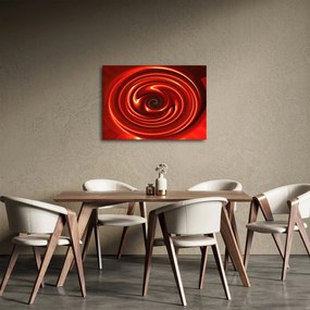Abstraktný obraz - červená špirála (70x50 cm)