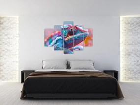 Obraz - Sfarbený chameleón (150x105 cm)