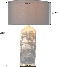 Dizajnová stolová lampa Saretha 61 cm čierna