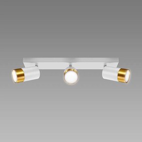 Stropné bodové svietidlo PUZON SPT GU10 3L WHITE/GOLD 04126 LS3