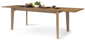 BARI Dub Orechový (karamelový) 180x90 cm (+2 vložky 45 cm) - DREVENÝ STÔL V JAPANDI/ŠKANDINÁVSKOM ŠTÝLE, ROZKLADACÍ DO 270 cm!