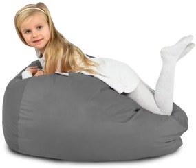 Plyšový sedací vak SAKO oceľový